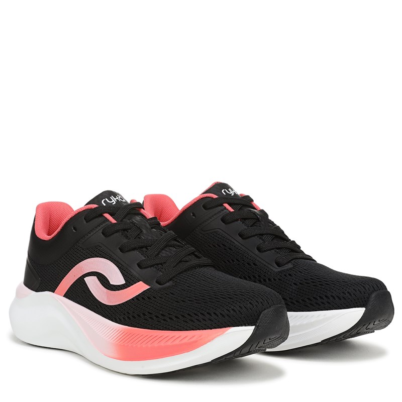 Ryka Women's Convoy Walking Sneakers (Black Mesh) - Size 8.0 M