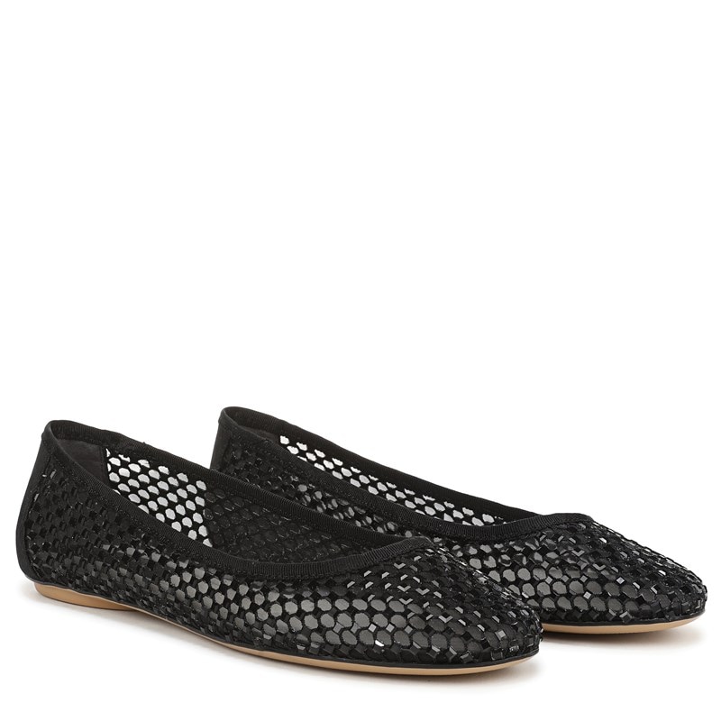 Franco Sarto Women's Christina Ballet Flat Shoes (Black Mesh) - Size 10.0 M