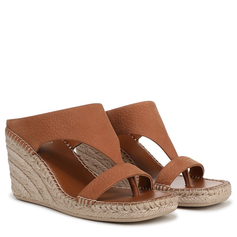 Franco Sarto Women's Farren Espadrille Wedge Sandals (Caramel Brown Leather) - Size 6.0 M