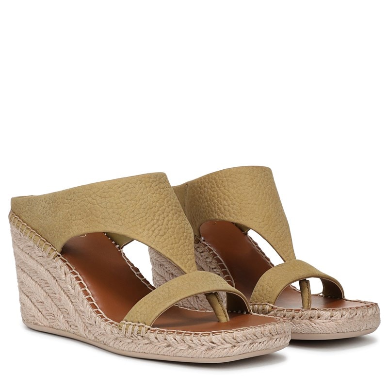 Franco Sarto Women's Farren Espadrille Wedge Sandals (Fern Green Tumbled Leather) - Size 10.0 M