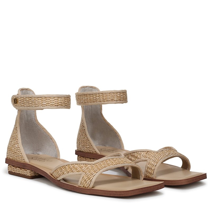 Franco Sarto Women's Elisa Sandals (Natural Beige Faux Raffia) - Size 10.0 M