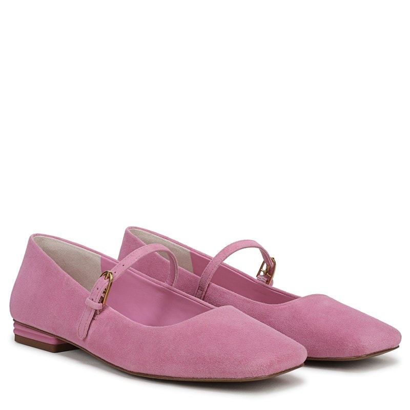 Franco Sarto Women's Tinsley Mary Jane Flat Shoes (Pink Suede) - Size 10.0 M