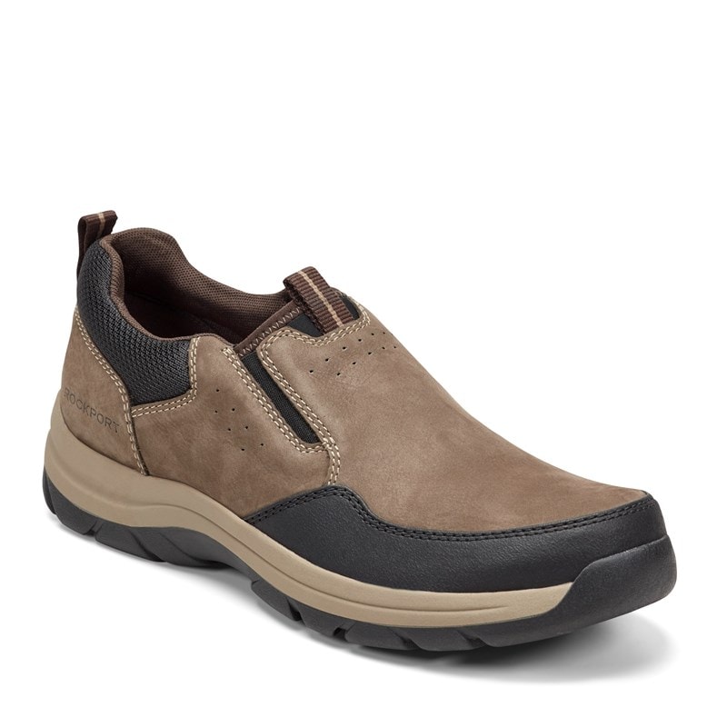 Rockport Men's Falcon Casual Slip On Shoes (Dark Taupe/Black/Dark Brown) - Size 14.0 W