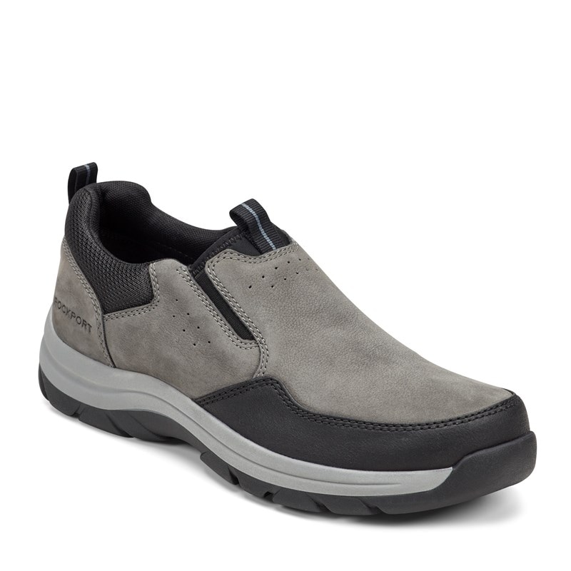 Rockport Men's Falcon Casual Slip On Shoes (Grey/Black) - Size 10.0 W