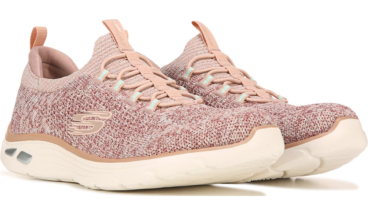 skechers pink tennis shoes