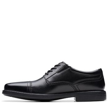 Clarks Oxford Shoes Mens 12W Black Leather Cap Toe Dress 26067510 Street Clarks Men main image 2