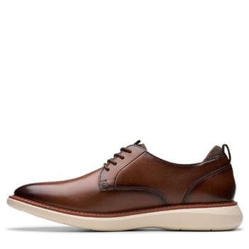 clarks collection men's brantin plain toe dress casual shoes Dark Tan Leather Oxfords casual outfits Clarks Collection Men's Brantin Plain