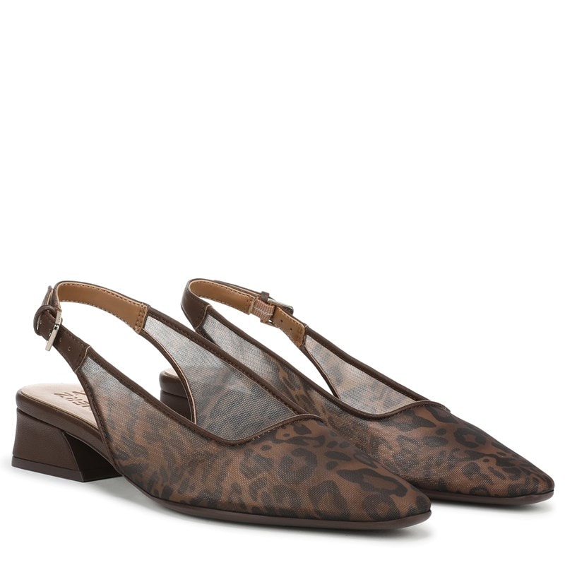 Naturalizer Women's Ginger 2 Slingback Shoes (Leopard Print Mesh) - Size 11.0 M