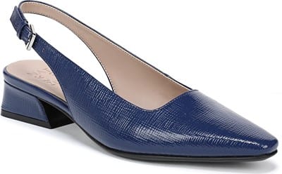 Women's Ginger Slingback - Navy Blue Abyss Faux Leather