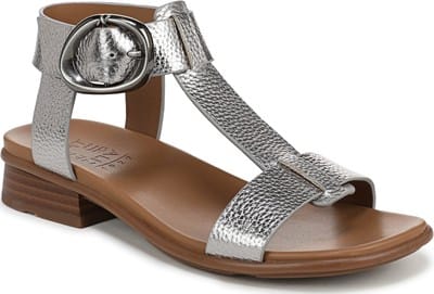 Women's Brandy Sandal - Soft Pewter Silver Leather