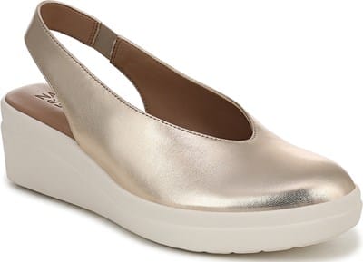 Women's Sutton Slingback Wedge - Light Champagne Leather