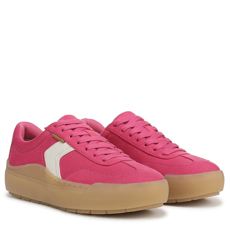 Dr. Scholl's Women's Time Off Win Lace Sneakers (Pink Fabric) - Size 10.0 W