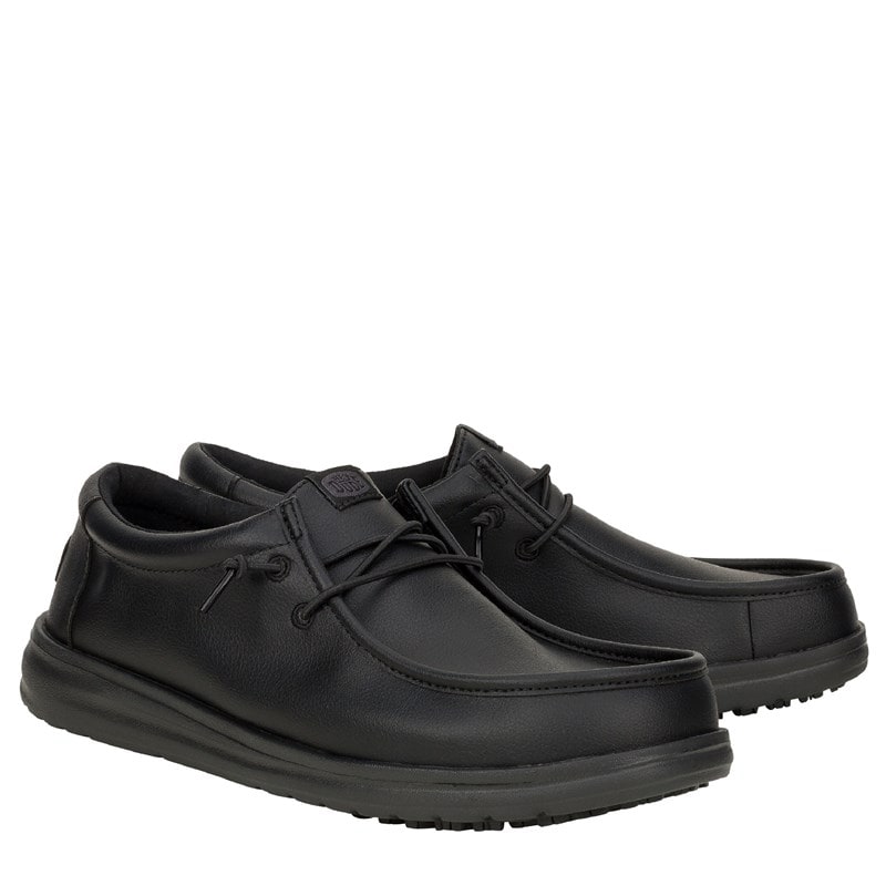 Heydude Men's Wally Work Ce Classic Wide Slip Resistant Shoes (Black) - Size 11.0 M