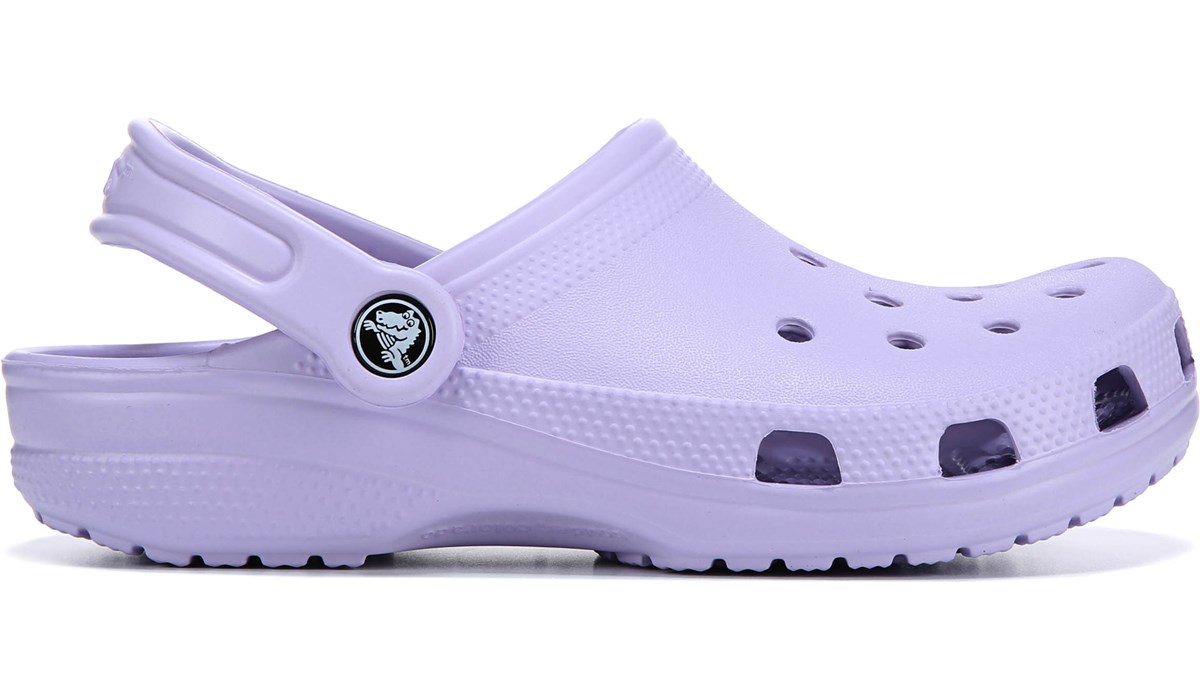 light purple crocs with fur