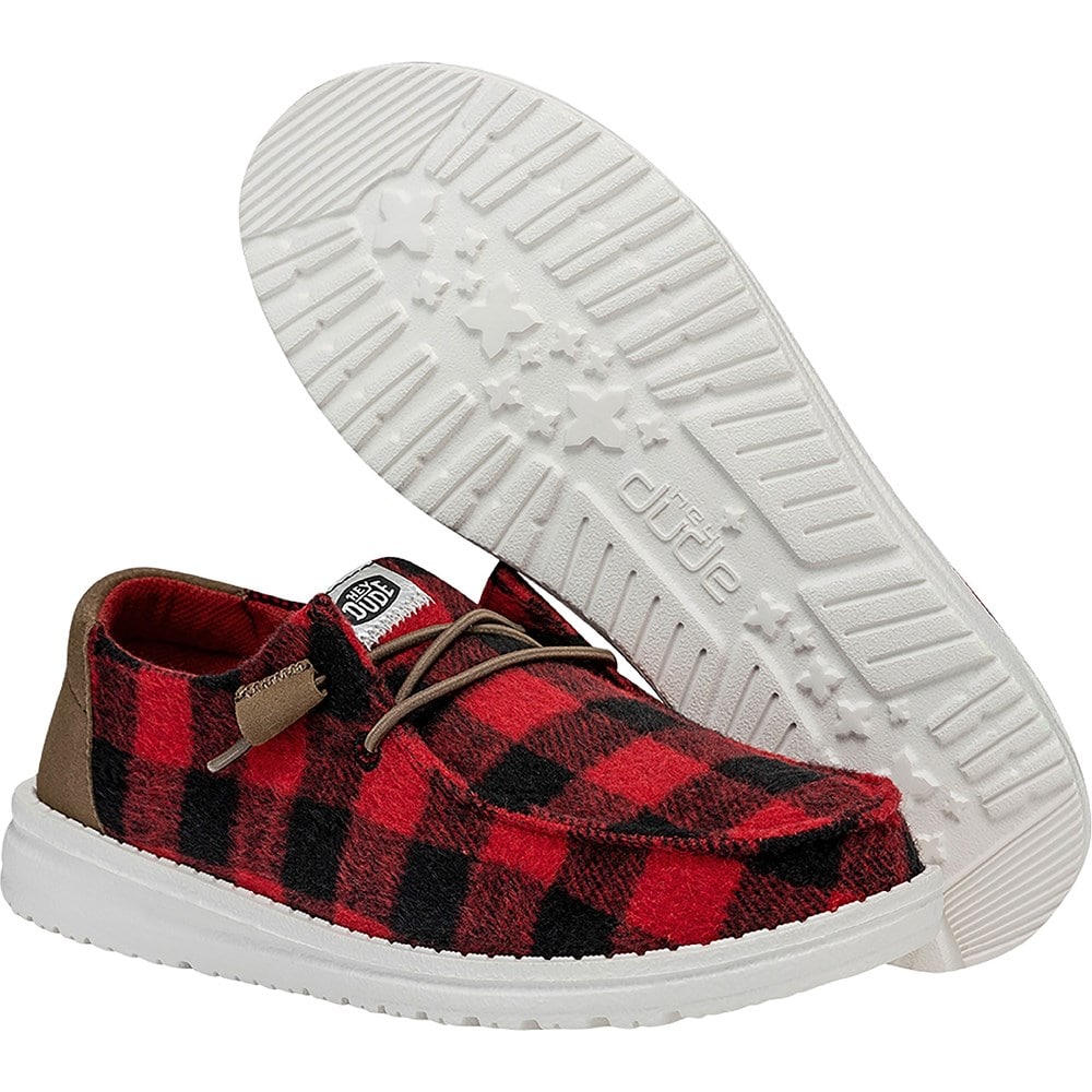 HEYDUDE Women's Wendy Buffalo Plaid Slip On Famous Footwear - Main Image