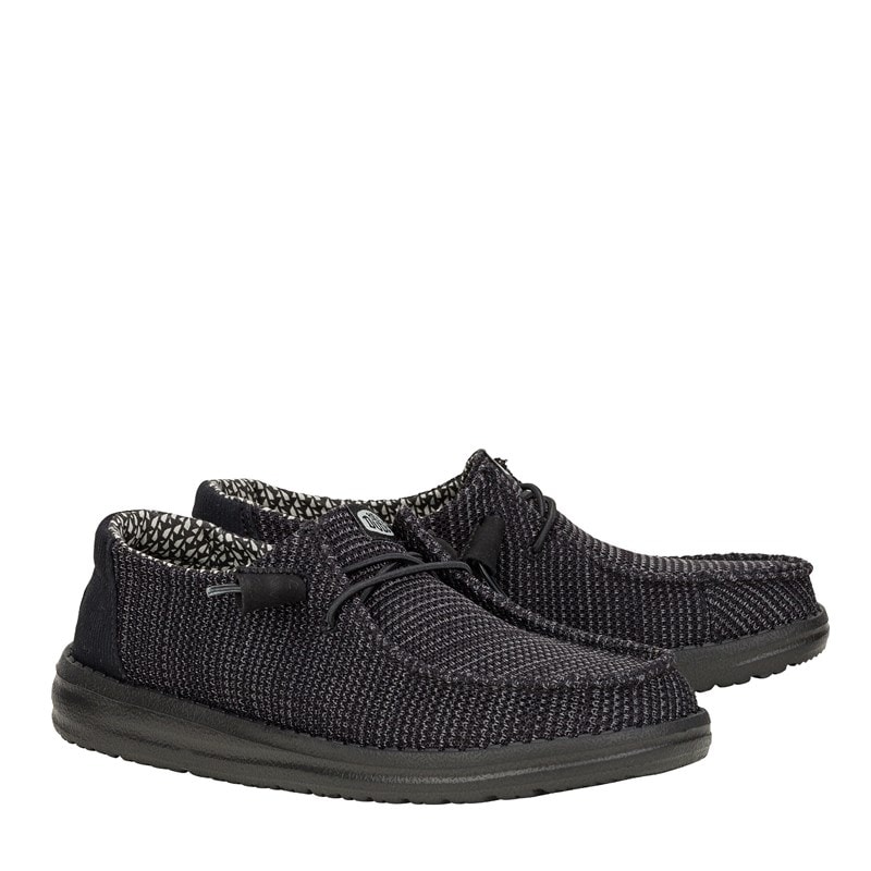 Heydude Women's Wendy Stretch Sox Slip On Shoes (Black/Black) - Size 9.0 M