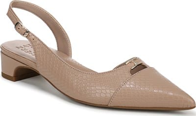 Women's Sabrina Slingback - Beige Snake Print Faux Leather