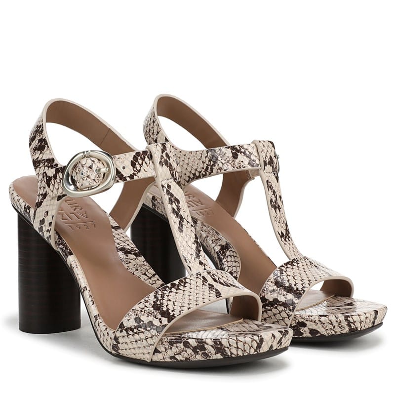Naturalizer Women's Jordis Dress Sandals (Beige Snake Print Faux Leather) - Size 6.0 W