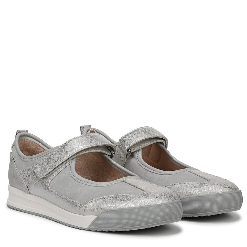 Naturalizer Women's Greta Ballet Sneakers (Grey / Silver Faux Leather) - Size 7.0 W