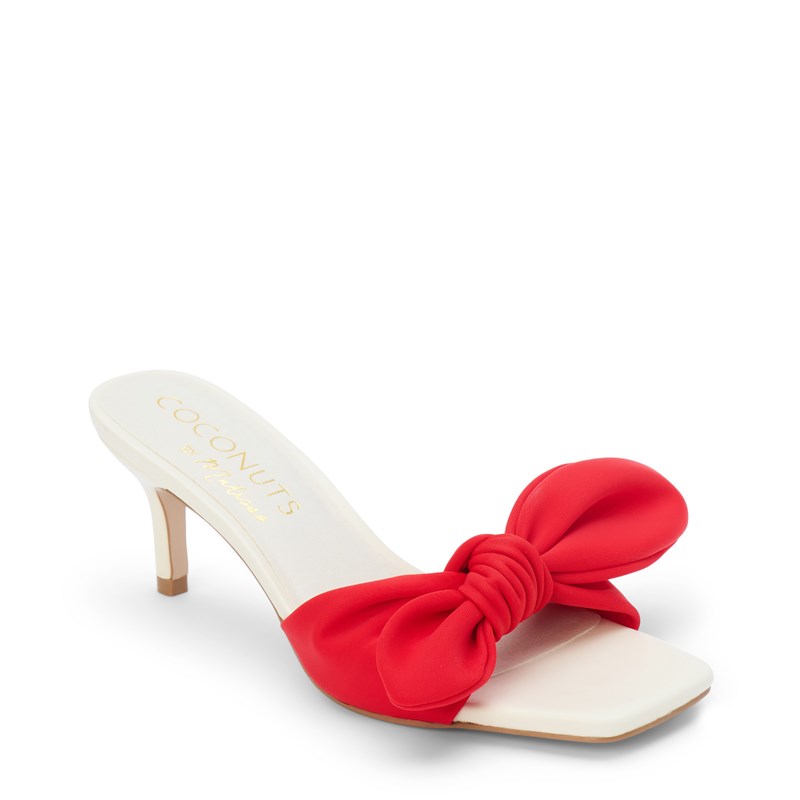 Coconuts Women's Uptown Bow Dress Sandals (Red) - Size 9.0 M