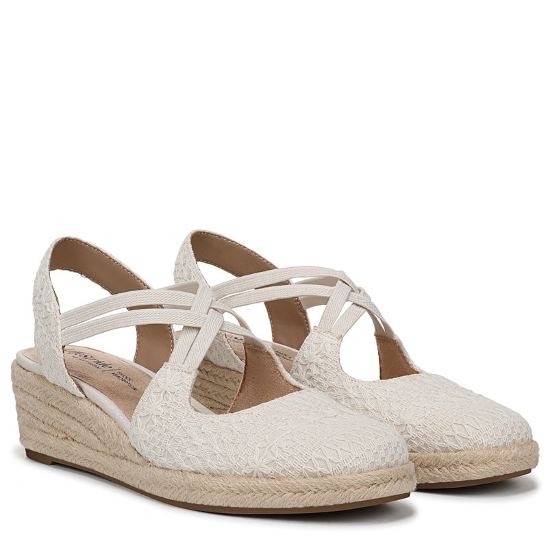 UPC 199037994069 product image for Lifestride Women's Patience Espadrille Wedge Sandals (Beige Crochet Fabric) - Si | upcitemdb.com