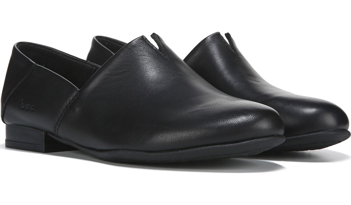 black casual slip on shoes