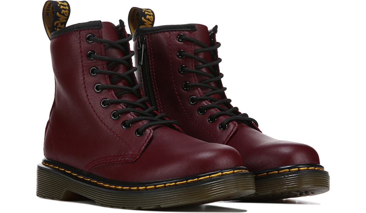 kids brown combat boots