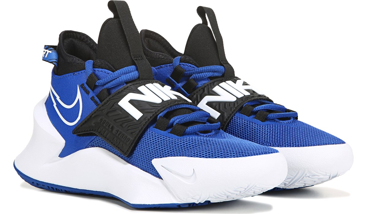 kids blue basketball shoes