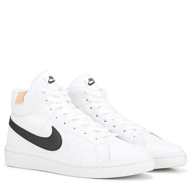 Nike Men's Court Royale 2 High Top Sneakers (White/Black) - Size 9.5 M