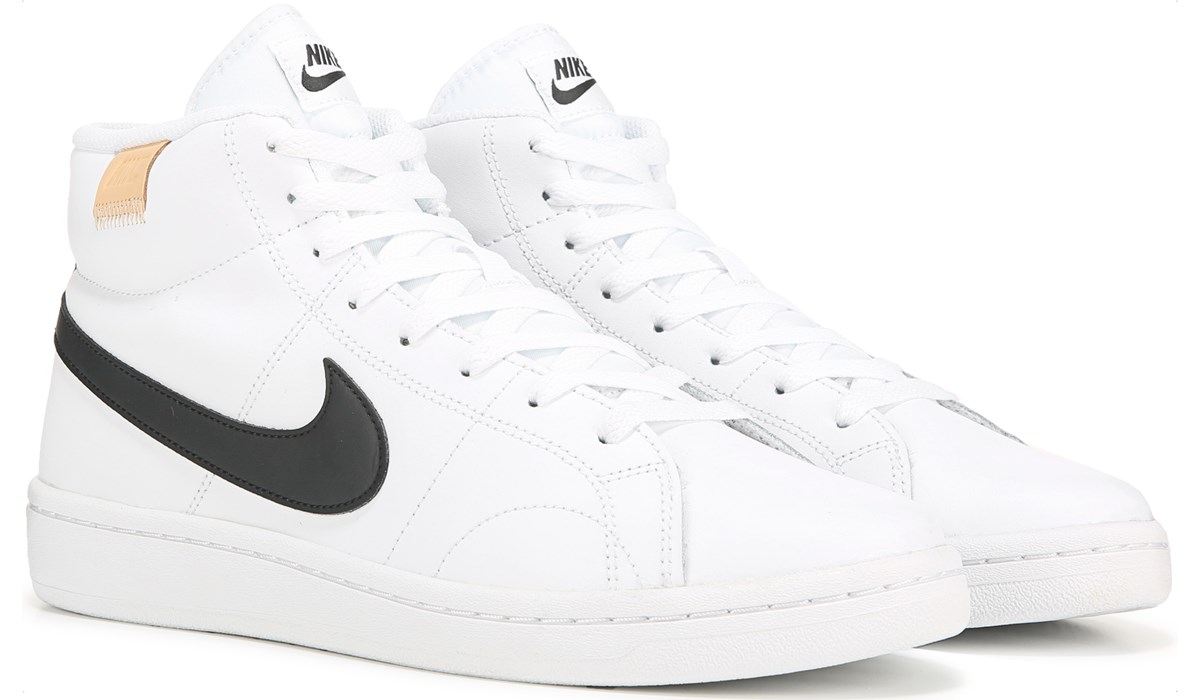 white leather nike high tops