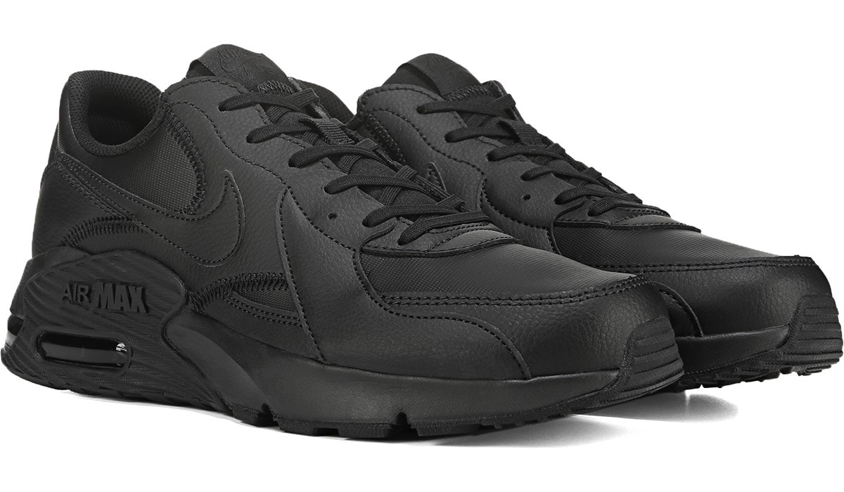 mens black leather nike shoes