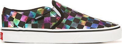 low top rainbow checkered vans