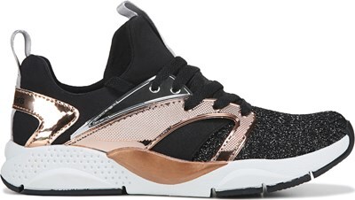 skechers shine status black