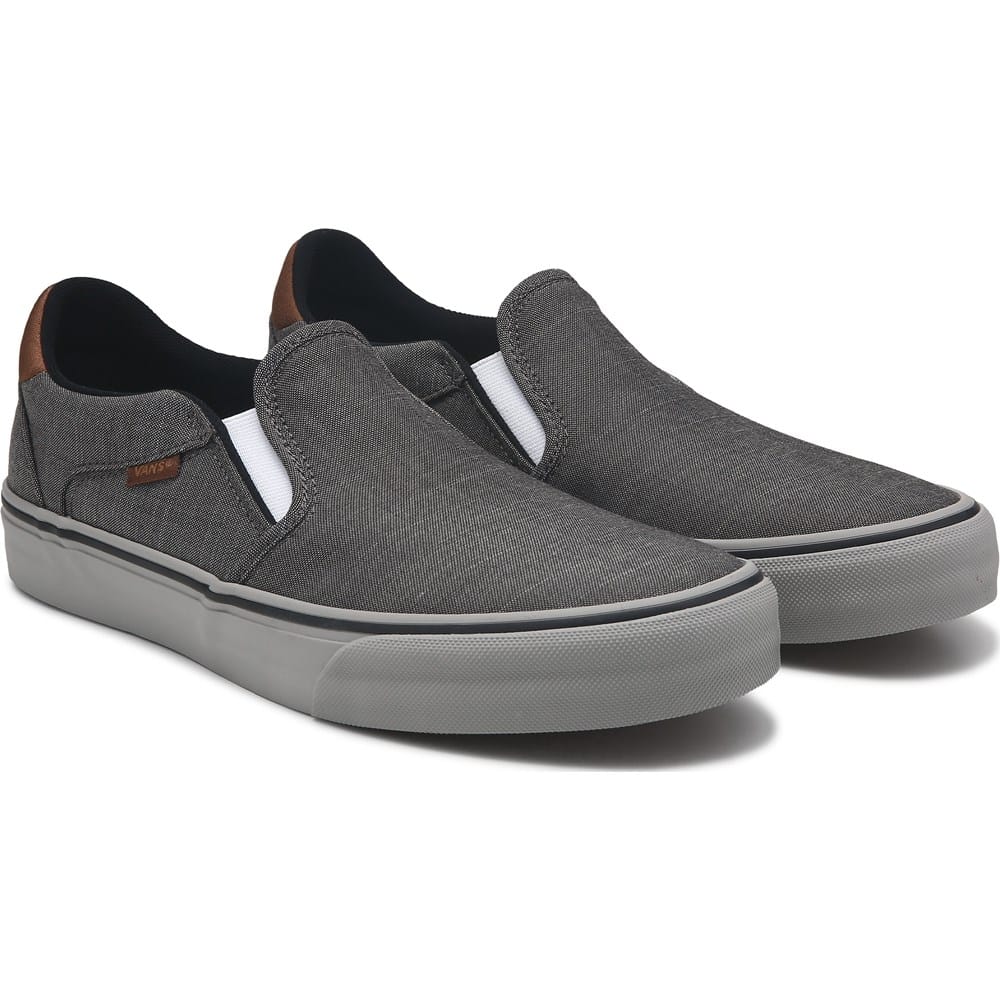Vans Men's Asher Deluxe Slip On Skate Shoe | Famous Footwear