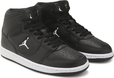 Kids' Jordan Court Connect Mid Top Sneaker Big Kid - Black/White