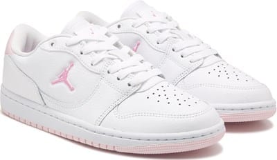 Kids' Jordan Court Connect Low Top Sneaker Big Kid - White/Pink