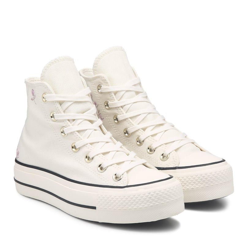 Converse Women's Chuck Taylor All Star Hi Lift Platform Sneakers (Egret) - Size 11.0 M