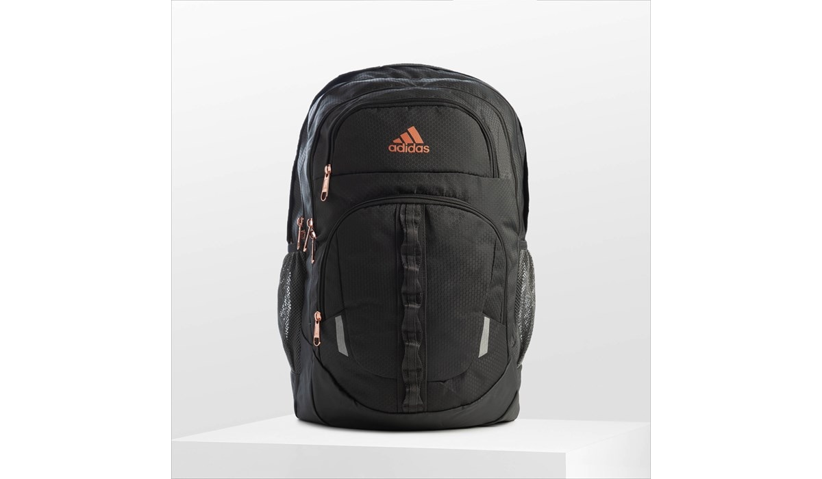 adidas black and rose gold backpack