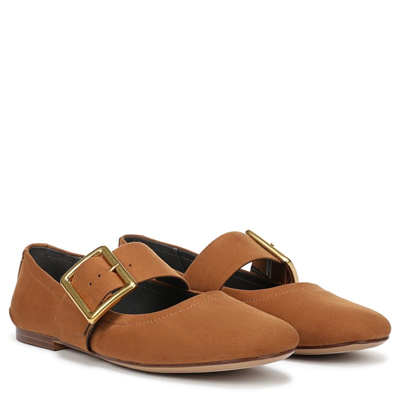 Franco Sarto Women's Astrid Mary Jane Ballet Flat Shoes (Brown/Tan) - Size 10.0