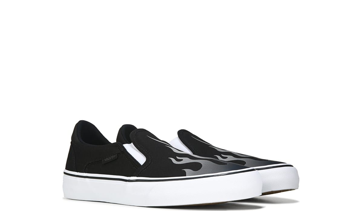 Vans Asher DX Men's Slip-On Shoes, Size: 9.5, Black