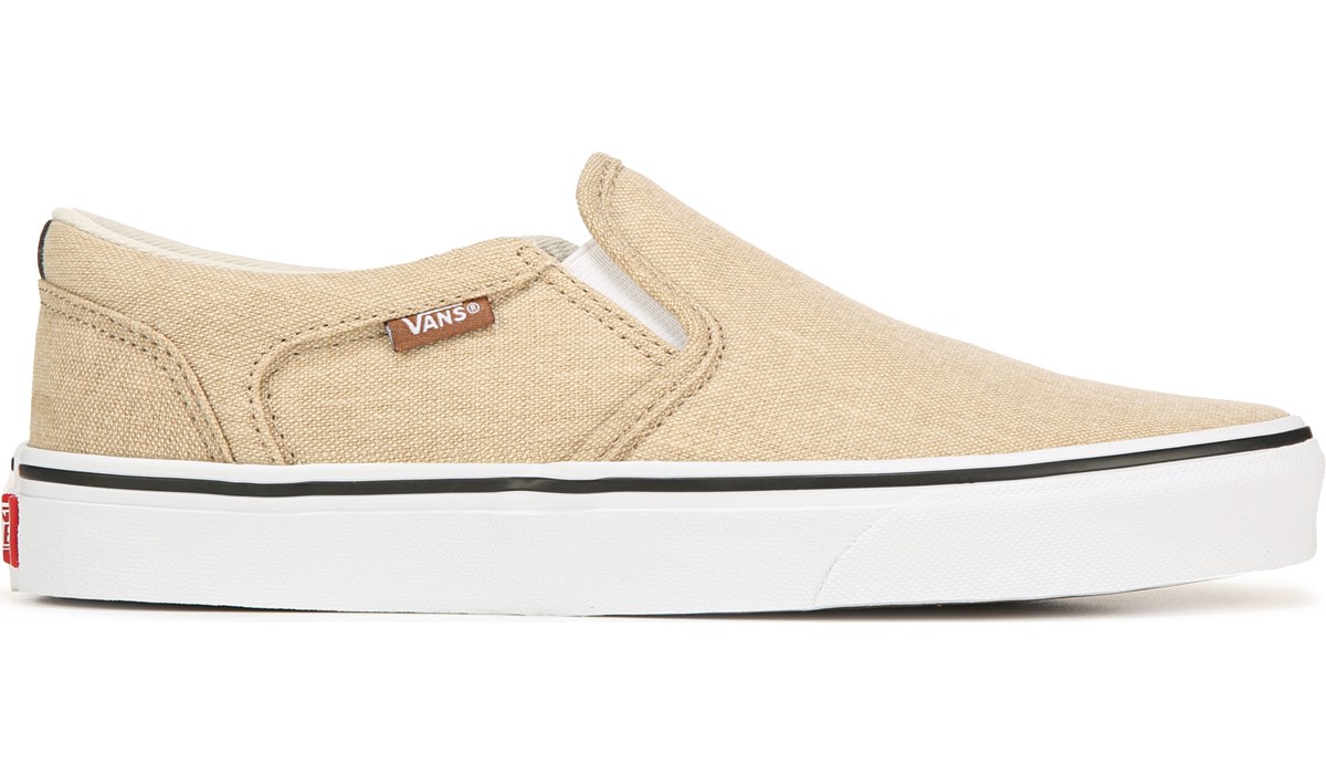 tan slip on vans