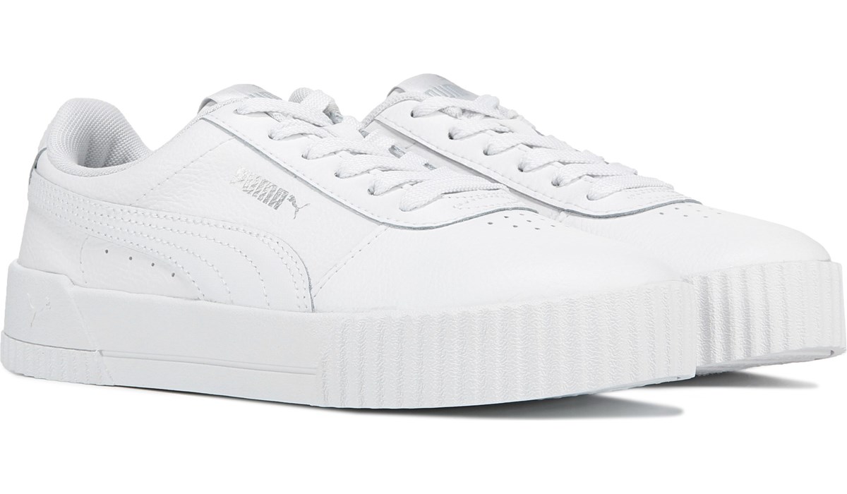 PUMA Women's Carina Court Sneaker White, Sneakers and Athletic Shoes, Famous Footwear