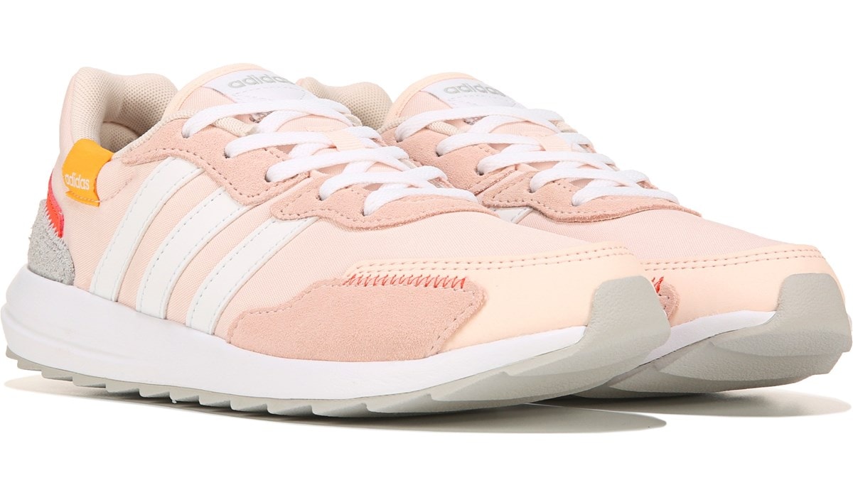 pink white adidas shoes