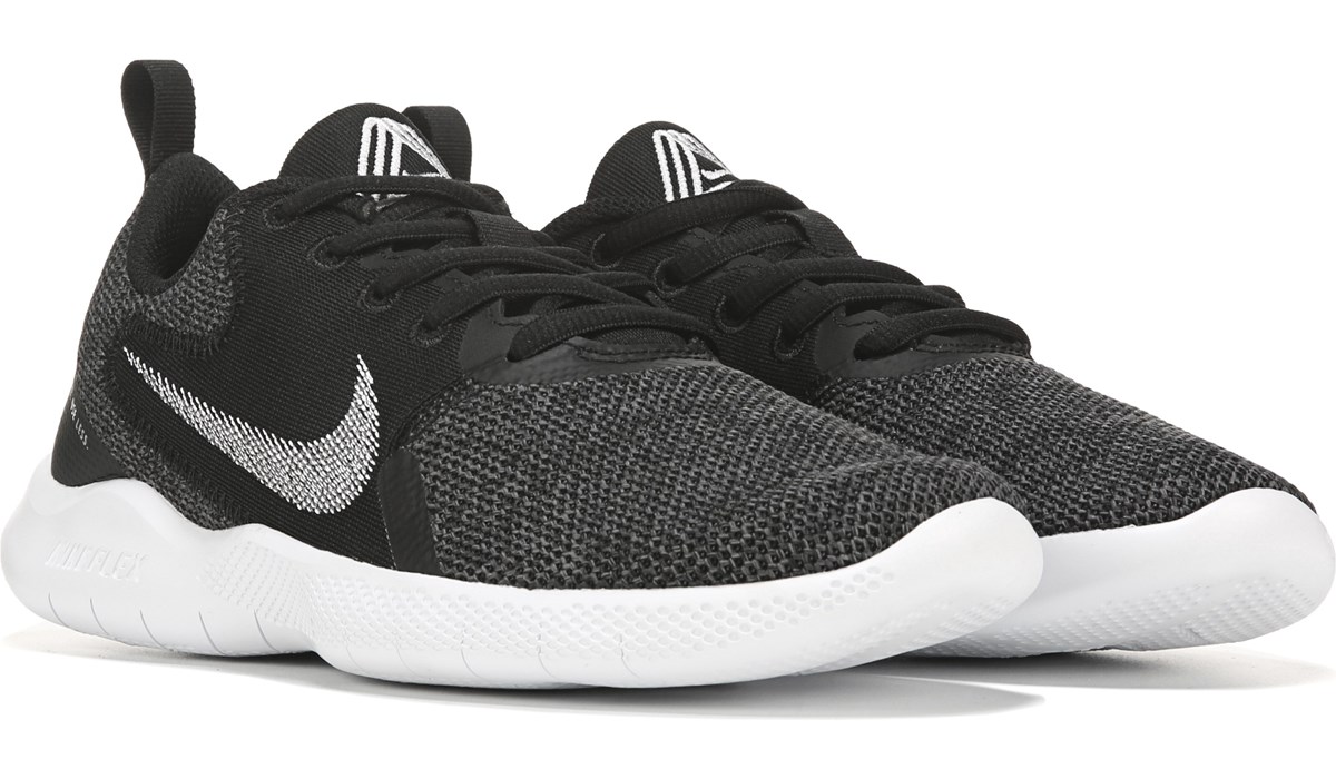 nike flex run womens black and white