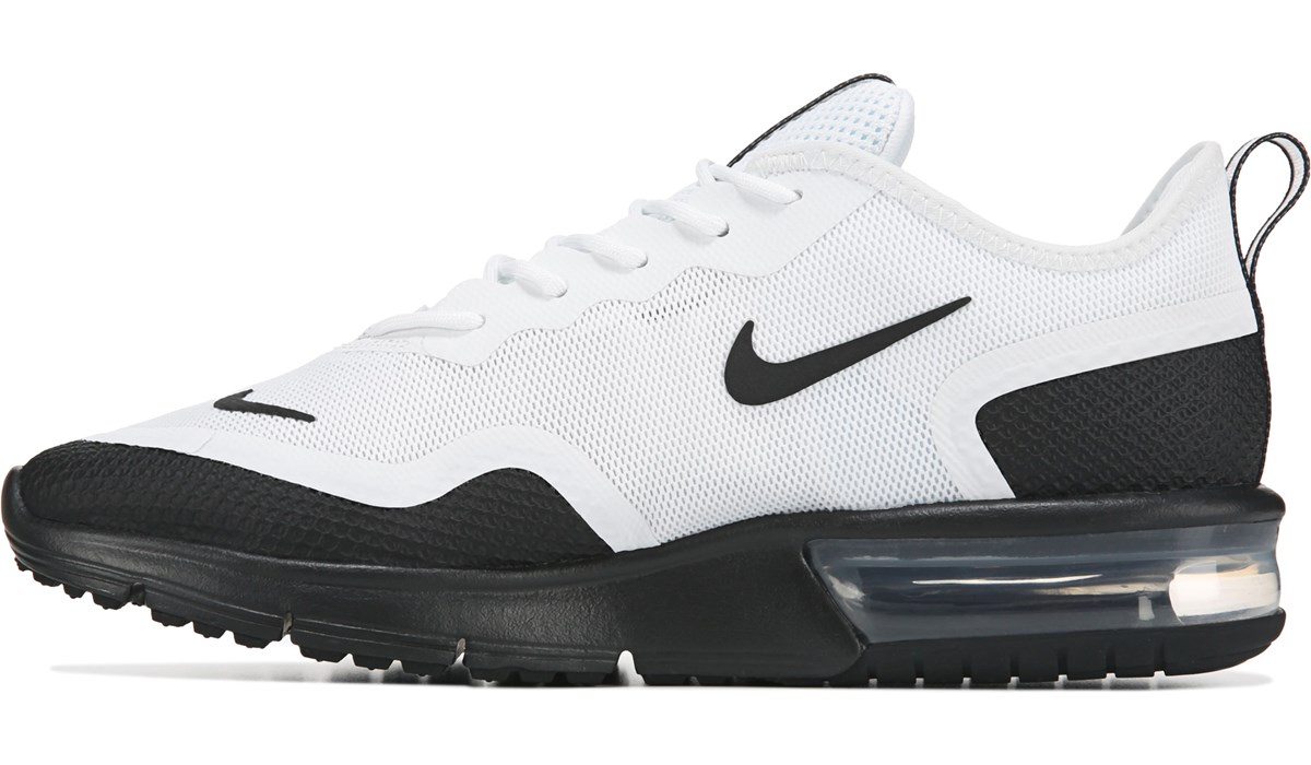 nike running air max sequent 4 trainers in white and gold