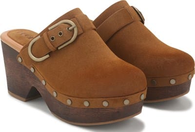Women's Lacey Wood Style Clog - Tan