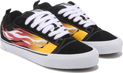 Knu Skool Skate Shoe - Black/Flames