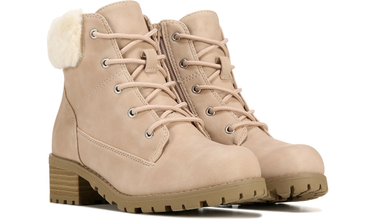 kids brown lace up boots