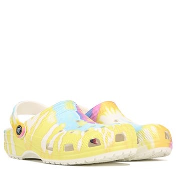 pastel tie dye crocs womens