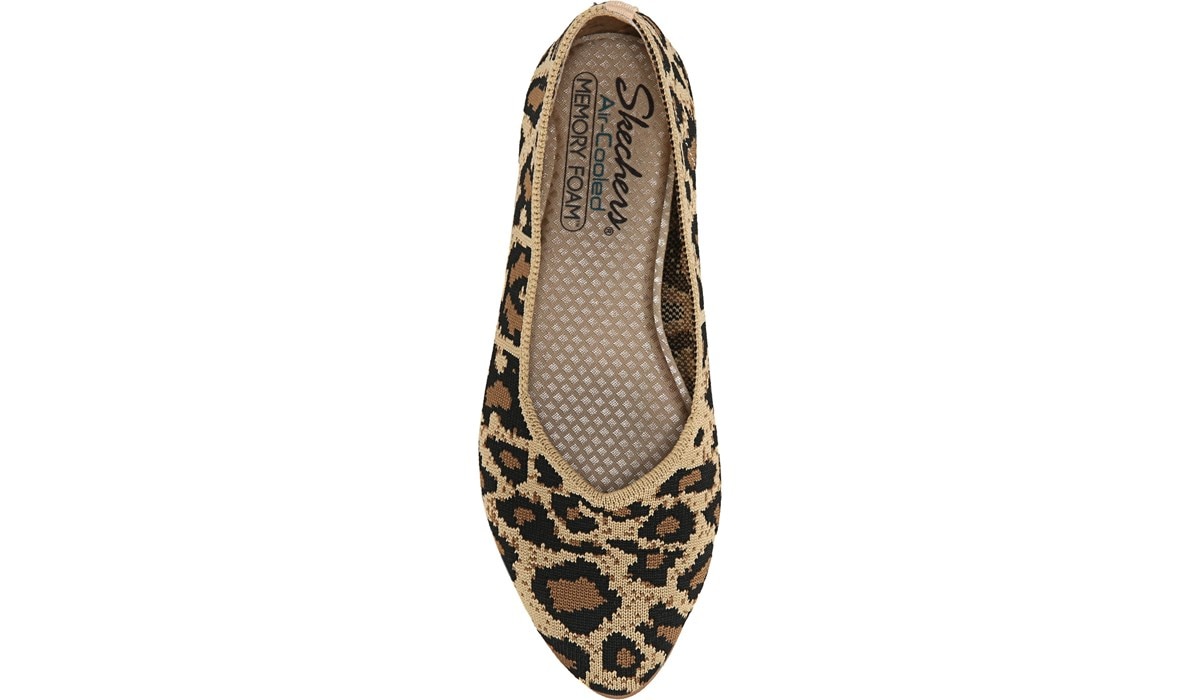 skechers cleo flat leopard